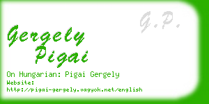 gergely pigai business card